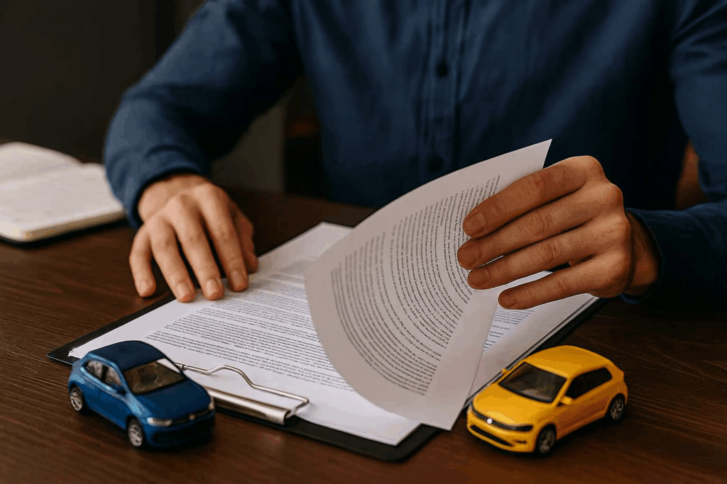 Wybór polisy OC ilustracja